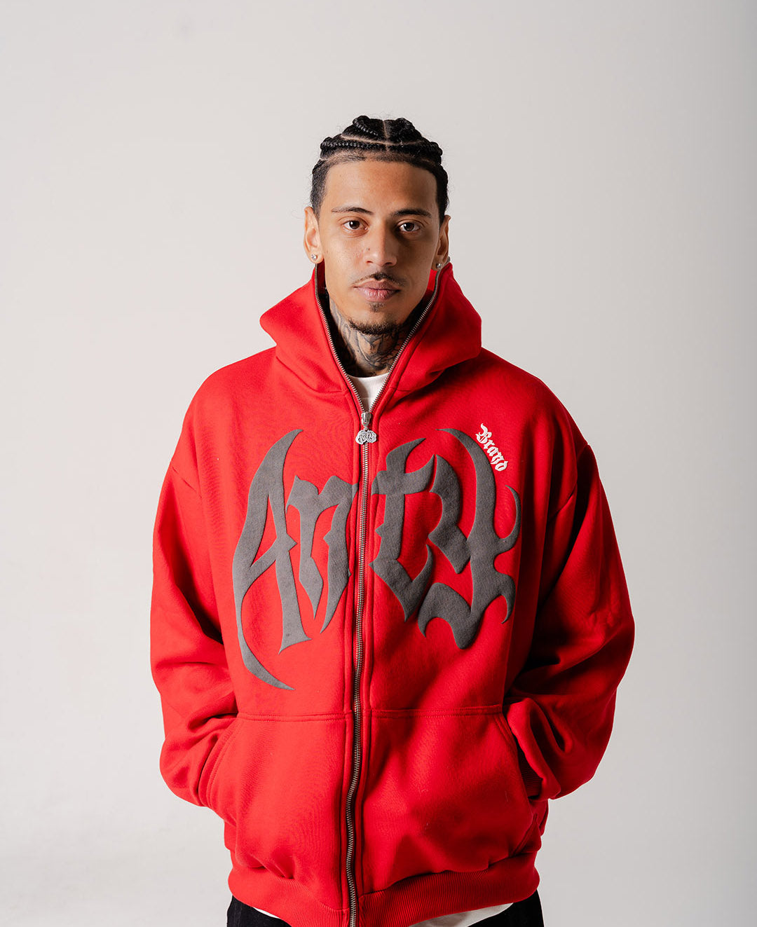 MOLETOM ANTY PUFF FULL ZIP RED